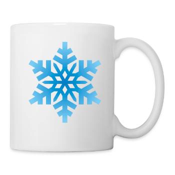 Hellblaue Schneeflocke - Tasse - Weiß - Rechts