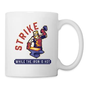 Lustiger Schmied Spruch & Schmieden - Tasse - Weiß - Rechts