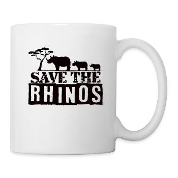 Rhino Rhino Safari Zoo Wilderness Wildlife - Mug - white - Right