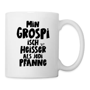 Min Grospi isch der bescht Opa Schweiz Grosspapi - Tasse - Weiß - Rechts