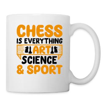 Schach - Tasse - Weiß - Rechts