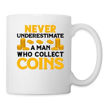 Collectionneur de pièces de monnaie Collectionneur de pièces Numismates - Mug blanc - blanc - Droite