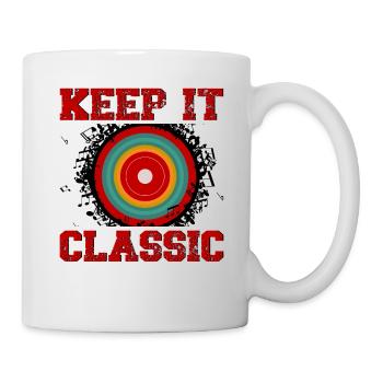 Platine vinyle vinyle rétro collection - Mug blanc - blanc - Droite