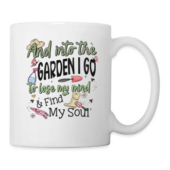 Gartenliebe zum Anziehen: Kreatives T-Shirt - Tasse - Weiß - Rechts
