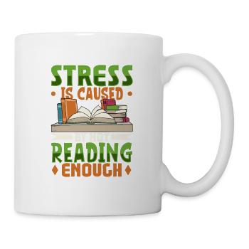 Book Reader Reading Literature Bookworm Gift Idea - Mug - white - Right