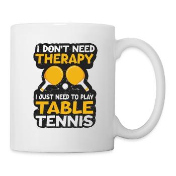 Lustiger Tischtennis Spruch Tischtennis - Tasse - Weiß - Rechts