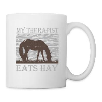 Schönes Reiten Pferde Spruch für Reiter - Tasse - Weiß - Rechts
