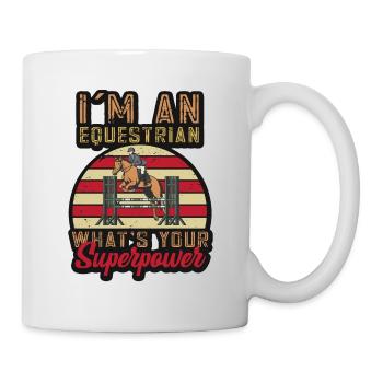 Schönes Reiten Pferde Spruch für Reiter - Tasse - Weiß - Rechts