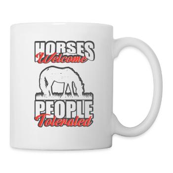 Schönes Reiten Pferde Spruch für Reiter - Tasse - Weiß - Rechts