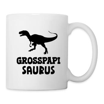 Grosspapi Saurus Großvater Opa Schweiz Opi - Tasse - Weiß - Rechts
