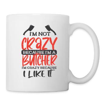 Metzger Fleischer Sprücher I Metzgerei - Tasse - Weiß - Rechts