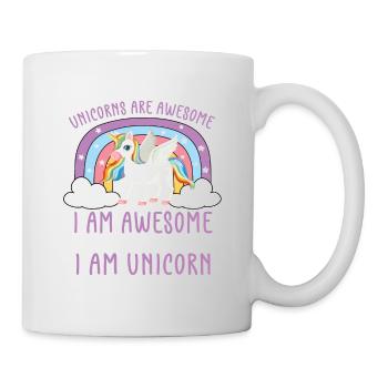Lustiger Einhorn Spruch I Einhörner - Tasse - Weiß - Rechts