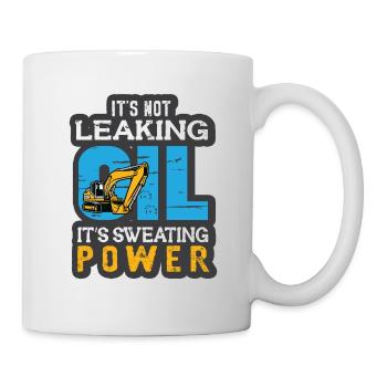 Lustiger Bagger Spruch für Baggerfahrer - Tasse - Weiß - Rechts
