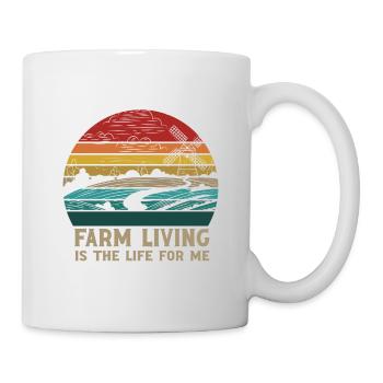 Lustiger Landwirt Spruch mit Traktor - Tasse - Weiß - Rechts