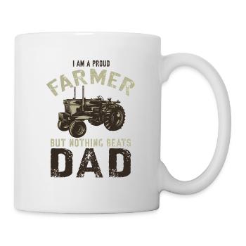 Lustiger Landwirt Spruch mit Traktor - Tasse - Weiß - Rechts