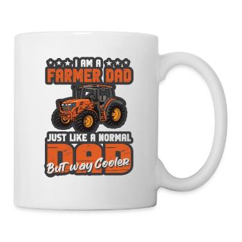 Lustiger Landwirt Spruch mit Traktor - Tasse - Weiß - Rechts
