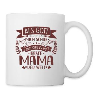 Muttertag Geschenkidee Mütter Beste Mama Der Welt - Tasse - Weiß - Rechts