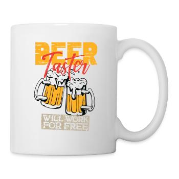 Feiern Bier Party Spruch I Biertrinken - Tasse - Weiß - Rechts