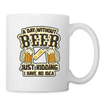 Feiern Bier Party Spruch I Biertrinken - Tasse - Weiß - Rechts