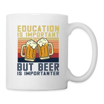 Feiern Bier Party Spruch I Biertrinken - Tasse - Weiß - Rechts