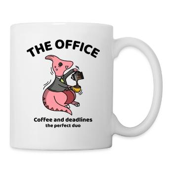 Coffee and deadlines, the perfect duo - The office - Tasse - Weiß - Rechts