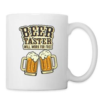 Feiern Bier Party Spruch I Biertrinken - Tasse - Weiß - Rechts