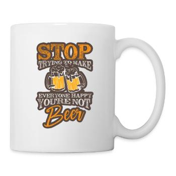 Feiern Bier Party Spruch I Biertrinken - Tasse - Weiß - Rechts