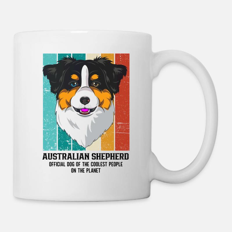 Australischer Schäferhund - Tasse - Weiß