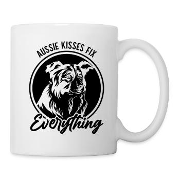 Australian Shepherd Aussie Dad Aussie Mom - Mug - white - Right