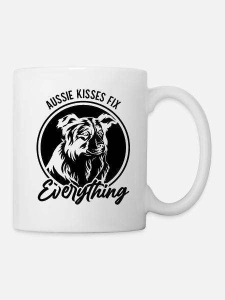 Australischer Schäferhund Aussie Dad Aussie Mom - Tasse - Weiß
