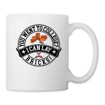 Masonry, masonry, bricklayer, apprentice, mason, master - Mug - white - Right