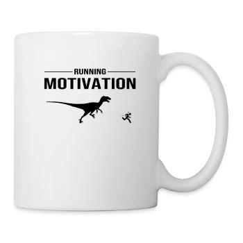 Running motivation - Course à pied dino - Mug blanc - blanc - Droite