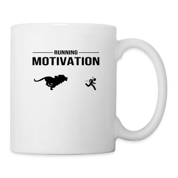 Running motivation - Course à pied Lion - Mug blanc - blanc - Droite