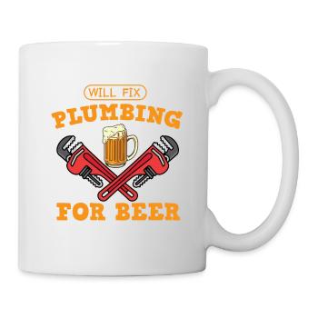 Handwerker Installateur Spruch Klempner - Tasse - Weiß - Rechts