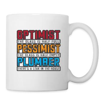 Handwerker Installateur Spruch Klempner - Tasse - Weiß - Rechts