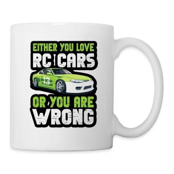 RC Auto Hobby Spruch Ferngestuertes Auto - Tasse - Weiß - Rechts