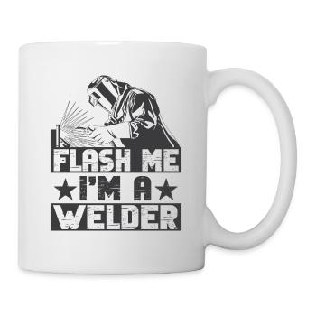 Schweißen Schweißer Spruch Schlosser - Tasse - Weiß - Rechts