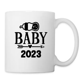 Baby 2023 Pregnancy Announce Baby Birth - Mug - white - Right
