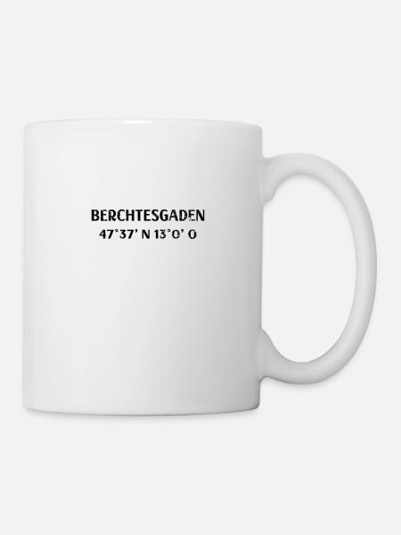 Berchtesgaden Koordinaten Wandern - Tasse - Weiß