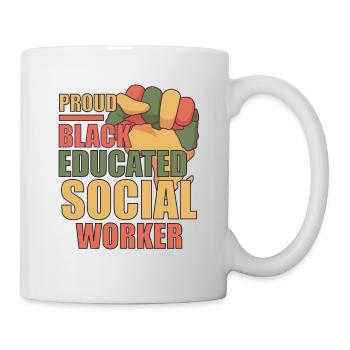 Travail social de l’école des travailleurs sociaux noirs - Mug blanc - blanc - Droite
