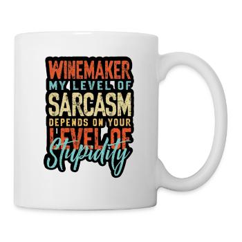 Winzer Wein Spruch für Weinliebhaber - Tasse - Weiß - Rechts