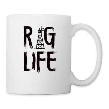 Oilfield Wife Roughneck Oil Drilling Frac crew - Mug - white - Right