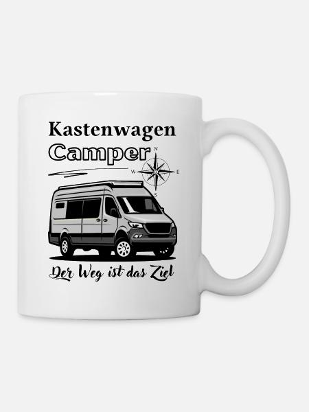 Camper-Kastenwagen Wohnmobil Spruch + Motiv - Tasse - Weiß