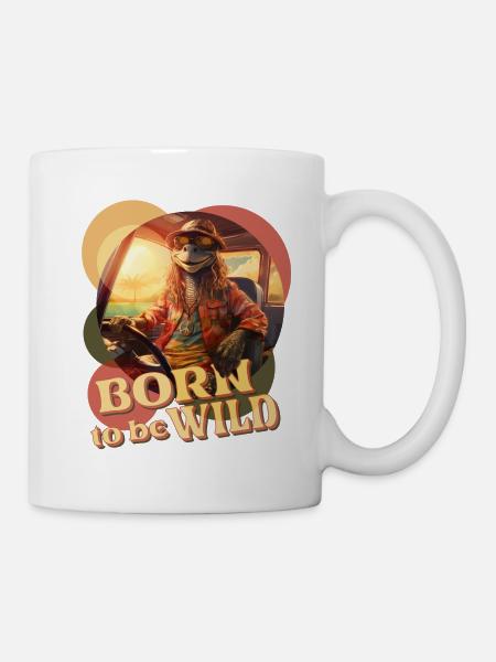 . Adventurous Hippie Iguana - Mug - white