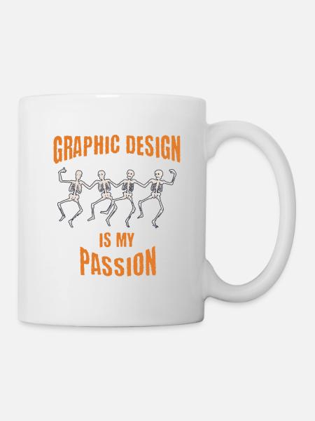 graphic design is my passion Graphic designer Gift - Mug - white