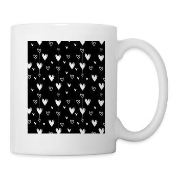 Melancholic depressive heart, black love - Mug - white - Right