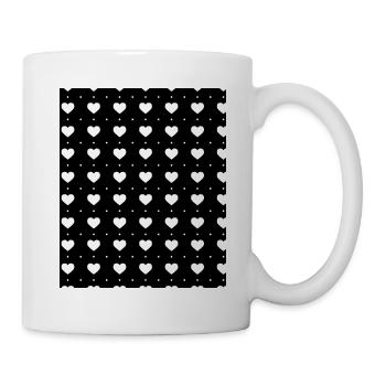 Melancholisches depressives Herz, schwarze Liebe - Tasse - Weiß - Rechts