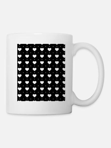 Melancholisches depressives Herz, schwarze Liebe - Tasse - Weiß