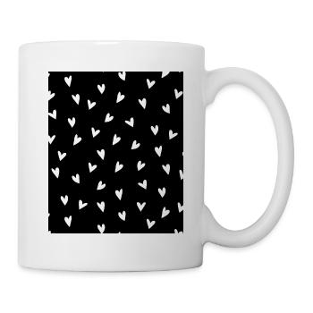 Melancholisches depressives Herz, schwarze Liebe - Tasse - Weiß - Rechts