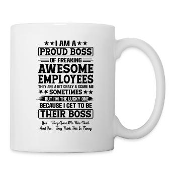 Fier cadeau du patron des employés - Mug blanc - blanc - Droite